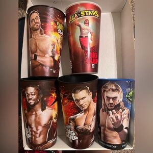 7 Eleven Super Big Gulp Cups WWE Summer Slam Lot of 5 2009-2011 All Stars